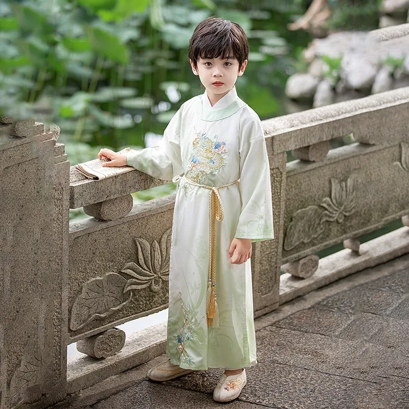Сценический наряд ханьфу для мальчиков китайский халат новогодний костюм Тан