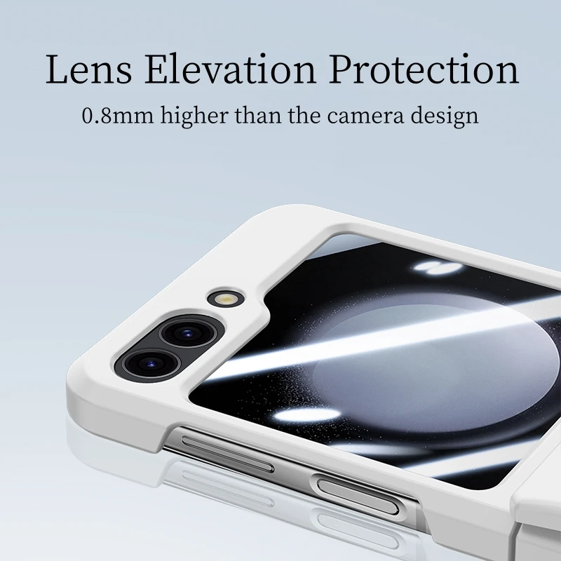 Высококачественный однотонный чехол для телефона Samsung Galaxy Z Flip 5 4 3 5G Стильный