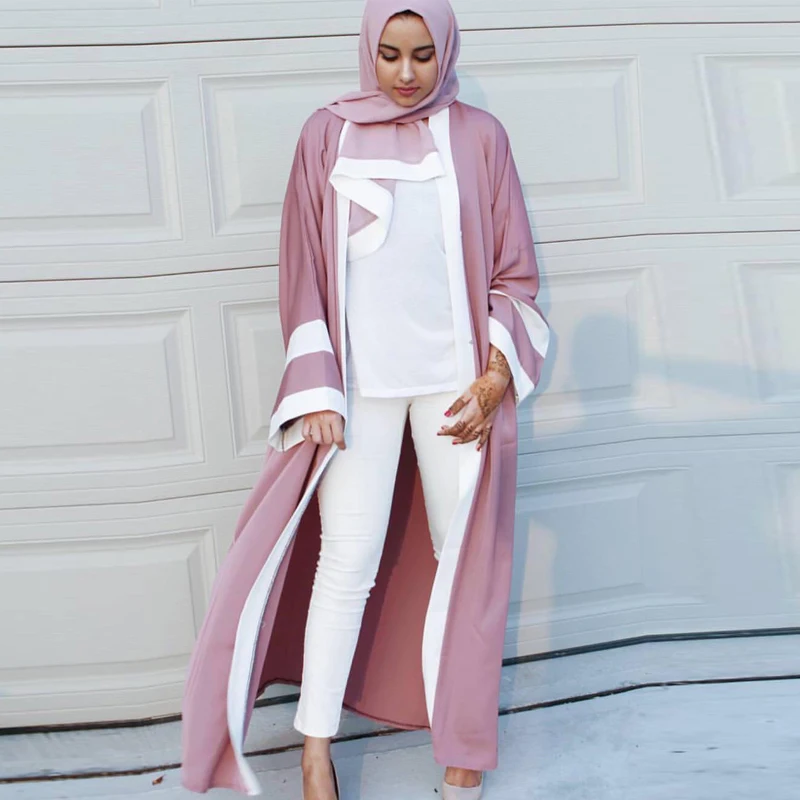 

Abaya Dubai Long Kimono Cardigan Muslim Dress Turkish Islamic Clothing Qatar Uae Kaftan Abayas For Women With Hijab Robe Femme
