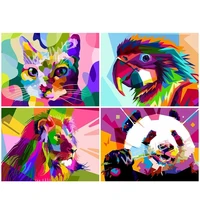 5d diy lion cat panda eagle diamond painting full round square rhinestone cross stitch mosaic pictures home decor art collection