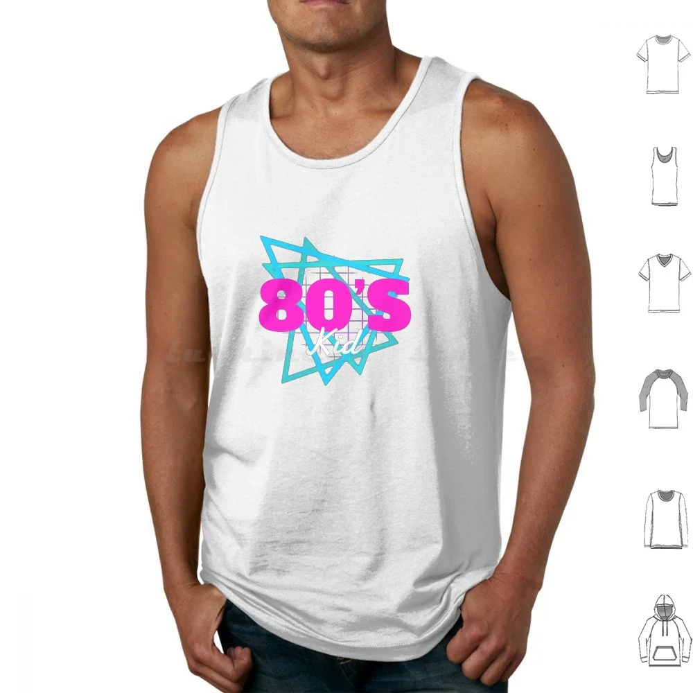 

80's Kid Retro Vintage Synthwave Vaporwave 80s Style Sunset Palm Trees Tank Tops Vest Sleeveless Vaporwave Synthwave 80s