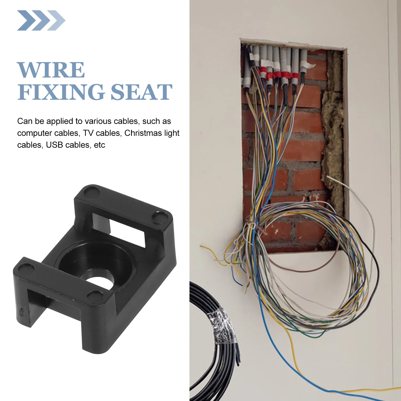 100 шт. держатель для проволоки седло типа крепления базовые кабельные стяжки на