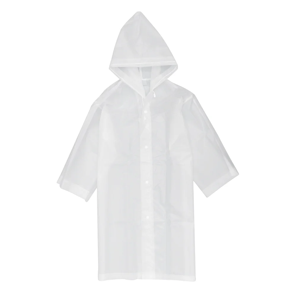 

Rain Raincoat Poncho Ponchos Women Adult Clear Coats Disposable Outdoor Transparent Hood Sleeves Reusable Hiking Coat