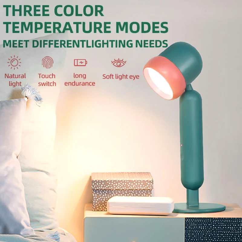 

Touch Learning Special Desk Lamp USB Charging Plug-In Dual-Use Dormitory Desk Eye Protection Reading Typhoon Led Small Desk Lamp
