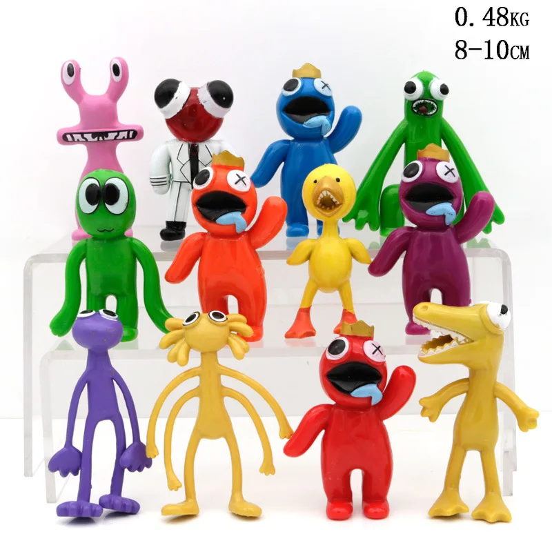 Купи Rainbow Friends Figure PVC Cartoon Game Character Doll Decoration Model Toy Game Merchandise Figure Fan Children's Christmas Gif за 589 рублей в магазине AliExpress