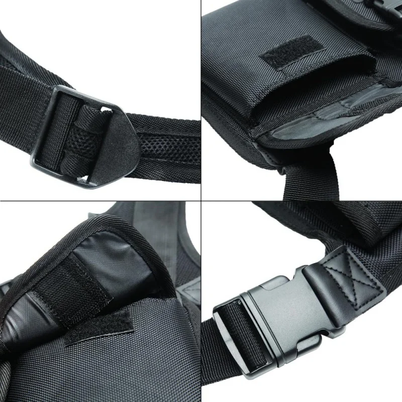 Chest Harness Front Pack Pouch Holster Vest Rig for Two Way Radio Walkie Talkie Baofeng UV-5R UV-82 (Rescue Essentials)