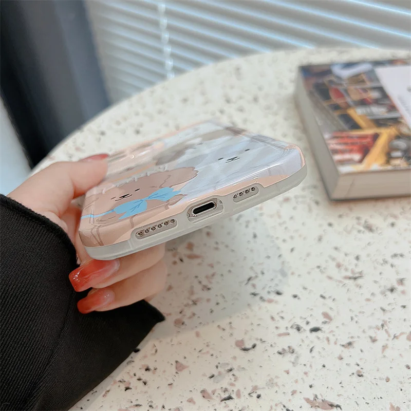 Чехол для телефона iphone 11 12 13 Pro Max простой милый Силиконовый противоударный чехол