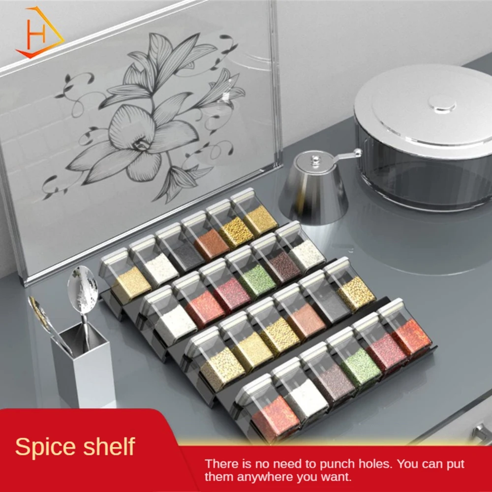 

Four-storey Drawer Spice Organizer Spice Rack Tray Seasoning Bottle Storage Rack Kitchen Pantry Organization Shelf Cozinha 선반