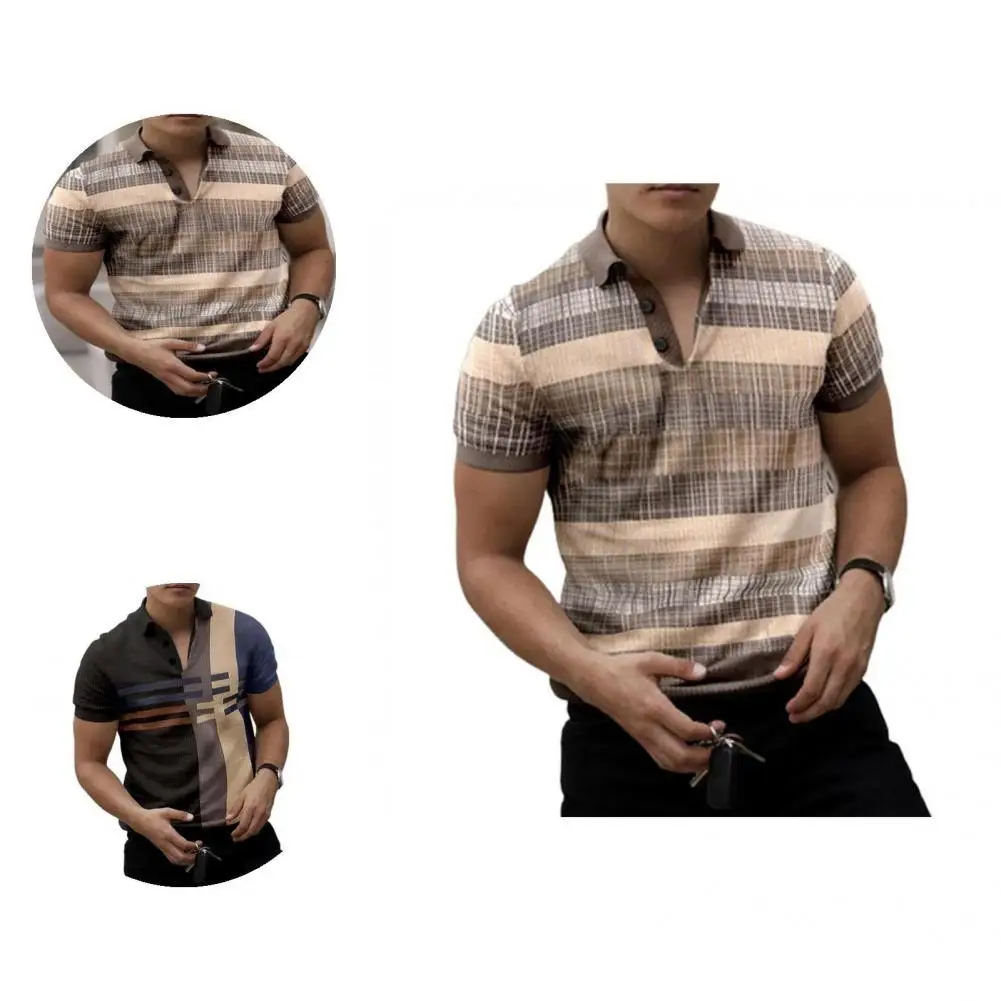 

Men Top Simple Business Shirt Male Comfy Stylish Loose-fitting Printed T-shirt