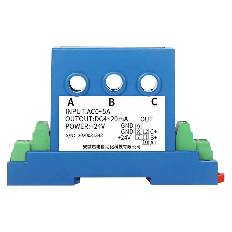 Трехфазный передатчик переменного тока 4-20 мА 0-10 в RS485 переменный ток 0-30 А 0-20 50