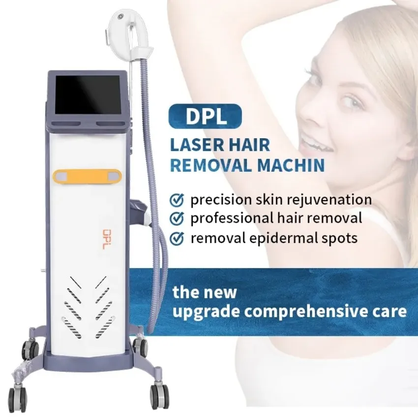 

DPL IPL Hair Removal Fast Cooling Improve Fine Lines Toner Peeling Whitening Skin Rejuvenation Machine Vertical 2 In 1