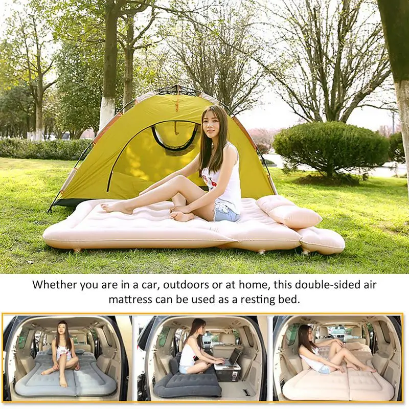 

Air Mattress Inflatable Car Air Mattress Bed Car Trunk Inflatable Air Mattress Thickened Camping Bed With Cushion Pillow For Car