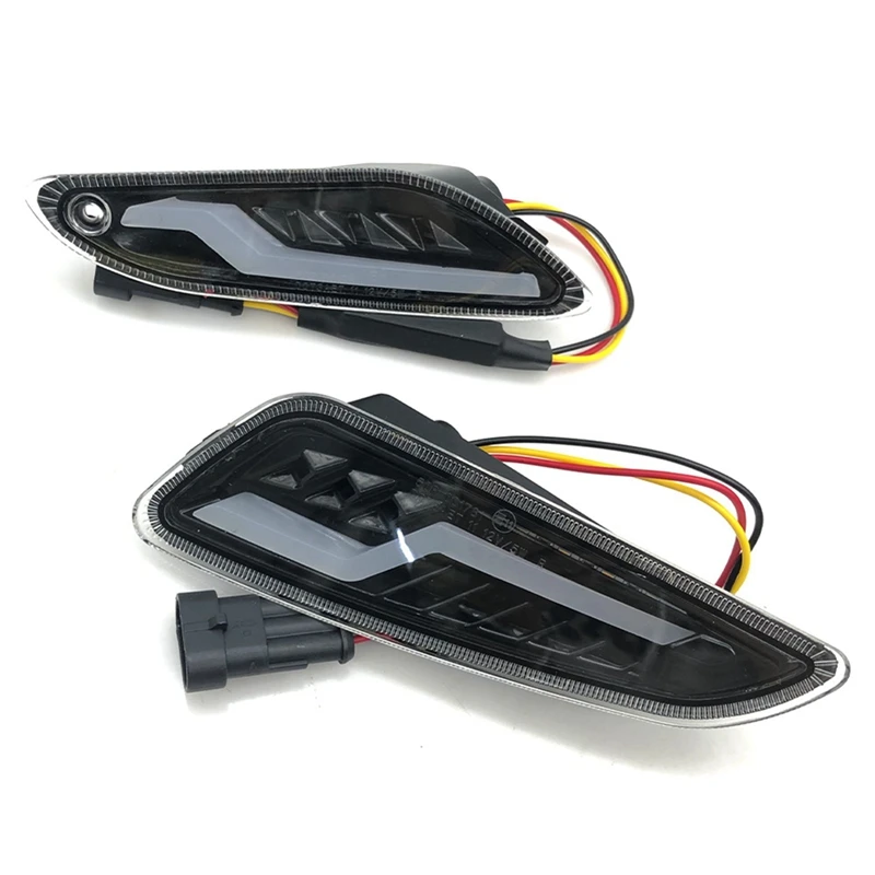 Motorcycle Front Rear Turn Signals Blinker Daytime Running LED Light For Piaggio Vespa Sprint Primavera 50 125 150CC