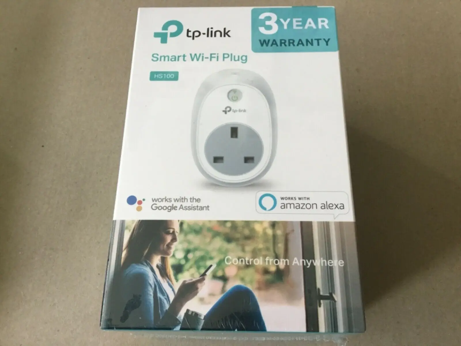 

TP Link Kasa Smart Wi Fi Plug HS100 New & Sealed HS 100 works with Alexa Google