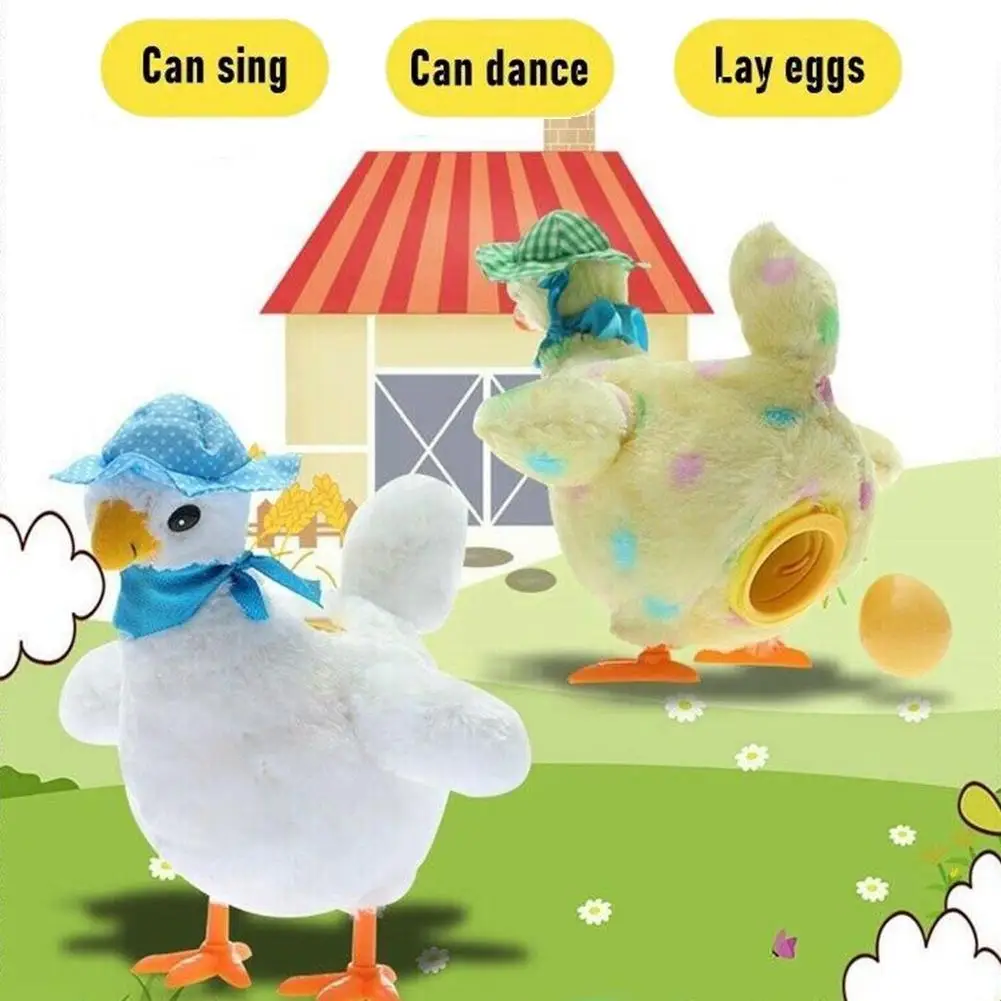 

Laying Egg Hen Chicken Electronic Plush Toy Dancing Singing Gadget Funny Christmas New Year Gift For Kids 25×10×15cm Hot Sa A9L8