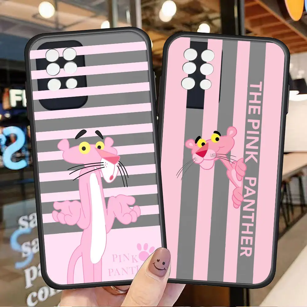 

Cute Funny Pink Panther Anime Cartoon Matte Case For Tecno Hot 12i 12 11s 11 10s 10i 10 9 8 Play Snfc Smart 6 5 4 HD S5 Cover