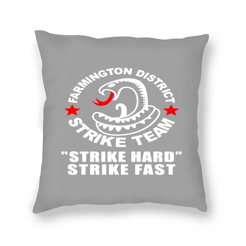 

Farmington District Strike Team Вдохновленный щитом Vic Mackey Подушка Чехол Camiseta Hombre