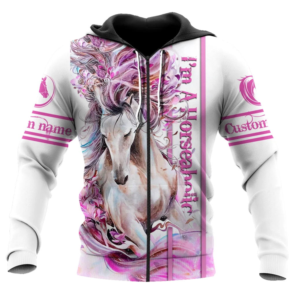 

Drop shipping Autumn Hoodies Beautiful Horse 3D Printed Mens Sweatshirt Unisex Streetwear Zipper Pullover Casual Jacket-10