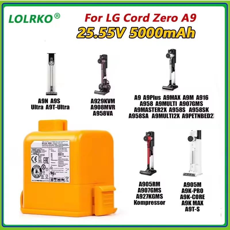 Фото НОВЫЙ аккумулятор EAC63382208 EAC63758601 для LG Cord Zero A9 Plus A9 Max A9K Pro A9M A9MASTER2X A9MULTI A9MULTI2X A9PETNBED LG A906SM №1