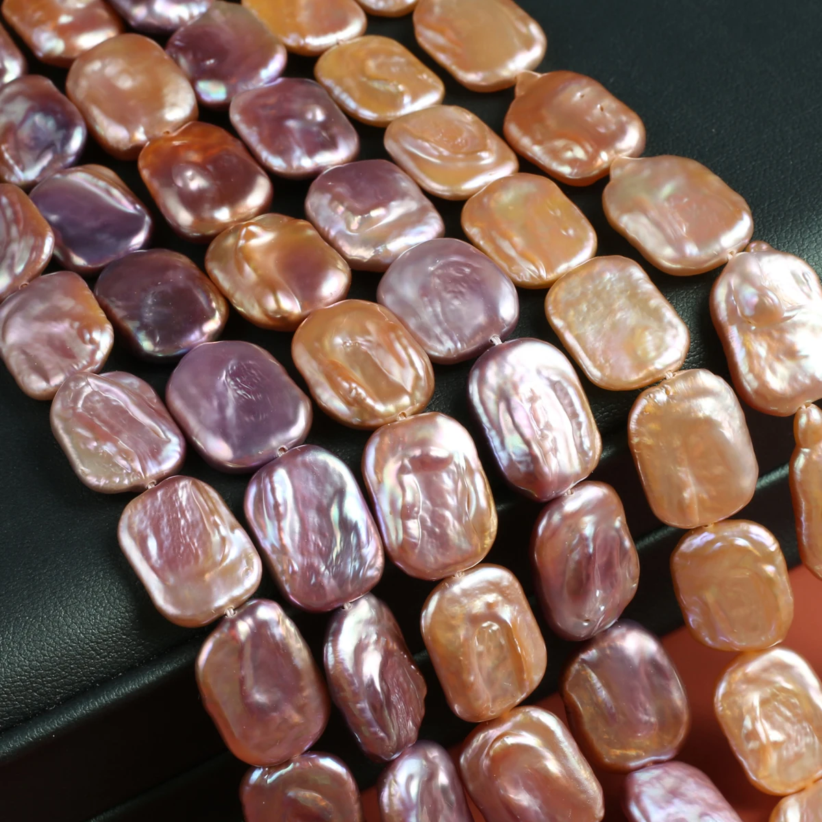 

Natural 100% Pearl Beads Rectangle AA Pearl Loose Spacer Beaded for Women Making DIY Jewerly Necklace Bracelet Gift 12x16mm