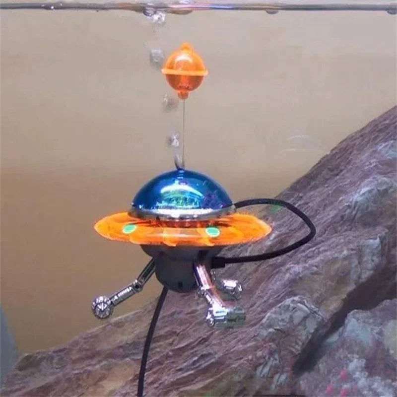 

Fish tank landscaping dynamic flying saucer decoration oxygen pump accessories water animation oxygen supply aquarium accessorie