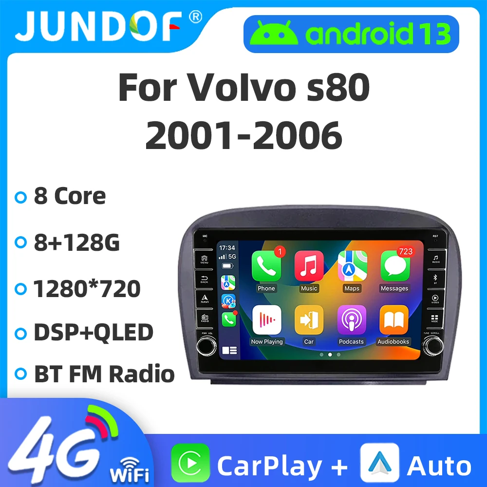 Автомобильный радиоприемник для VOLVO S80 1998-2006 2Din автомобильный мультимедийный Android