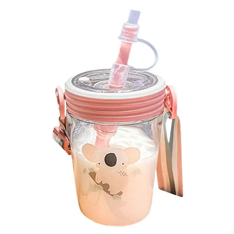 

Animal Forest Transparent Cup Cute Water Bottle Leak-proof Large Capacity Pipette Scale Cup Kids Cups Durable Large Capacity