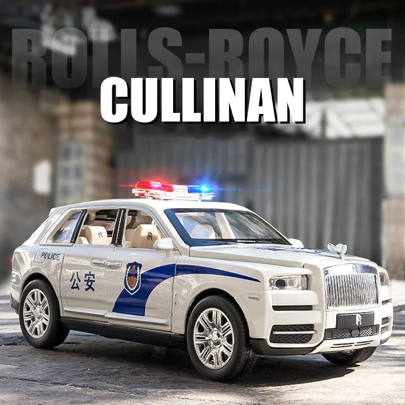 

New 1:24 Rolls-Royce Cullinan Police Alloy Car Model Toy Car Model Free Shipping Diecasts & Toy Vehicle Model Metal Car Toy