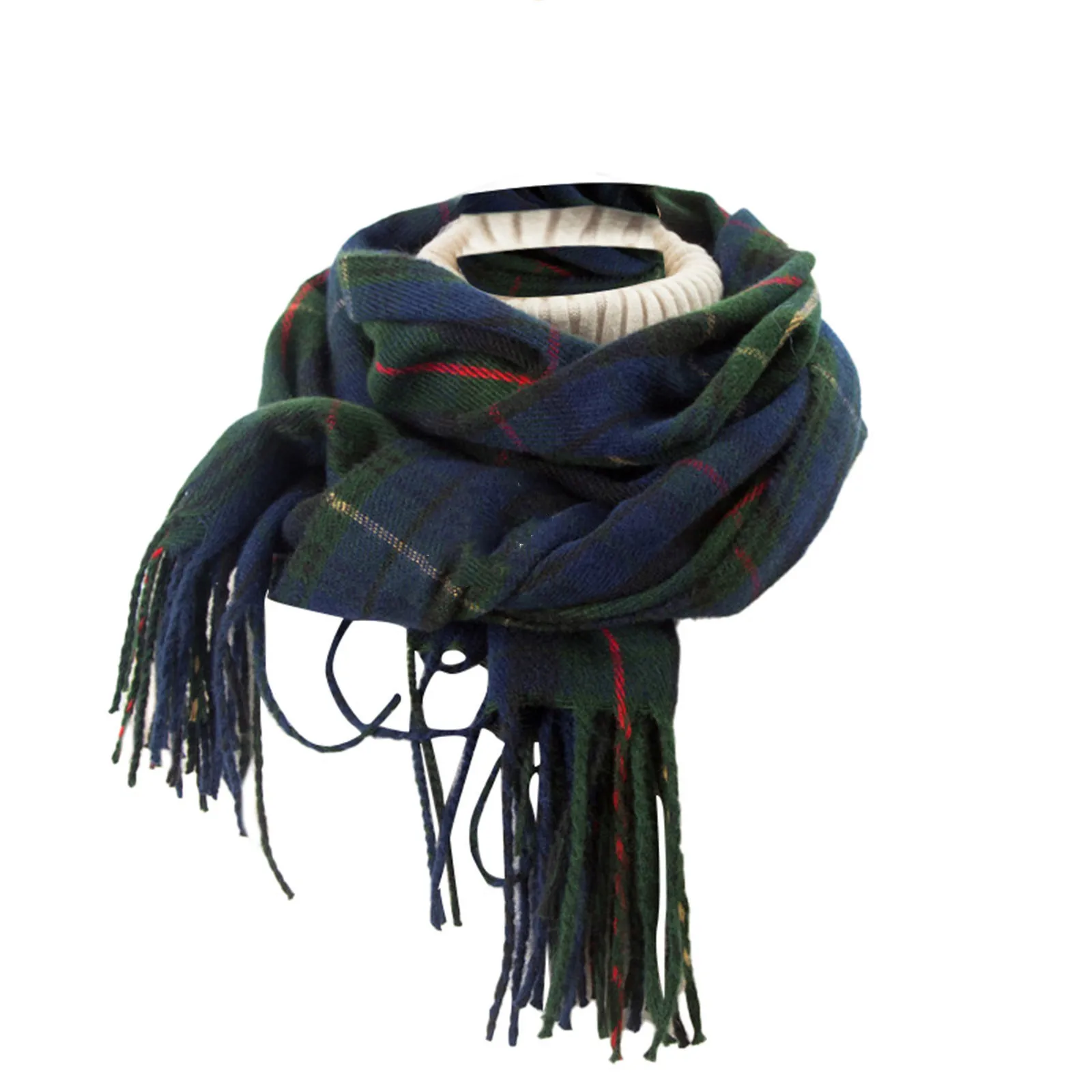 

Women's Warm Solid Color Knitted Shawl Scarf Gray Scarf Curtains for Windows White Oblong Scarf