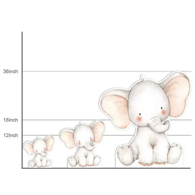 18/36 дюймов слон картонные животные джунглей KT доска вечерние вырезы DIY Декор для
