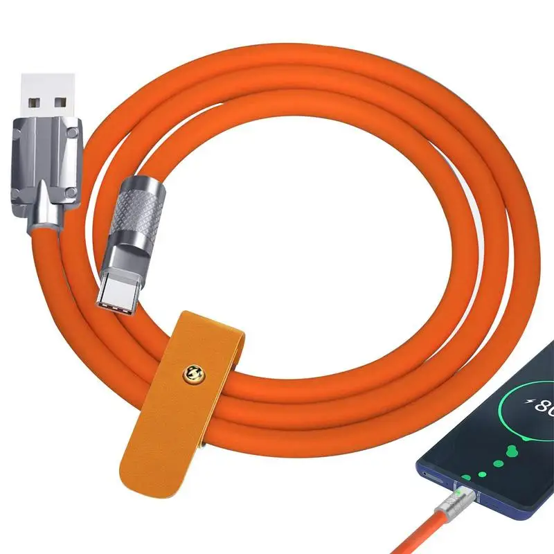 

Silicone Type C Cable 120W Charge Cables For Phone Stable Transmission Fast Charging Wire Charge Powerline Cord For Android