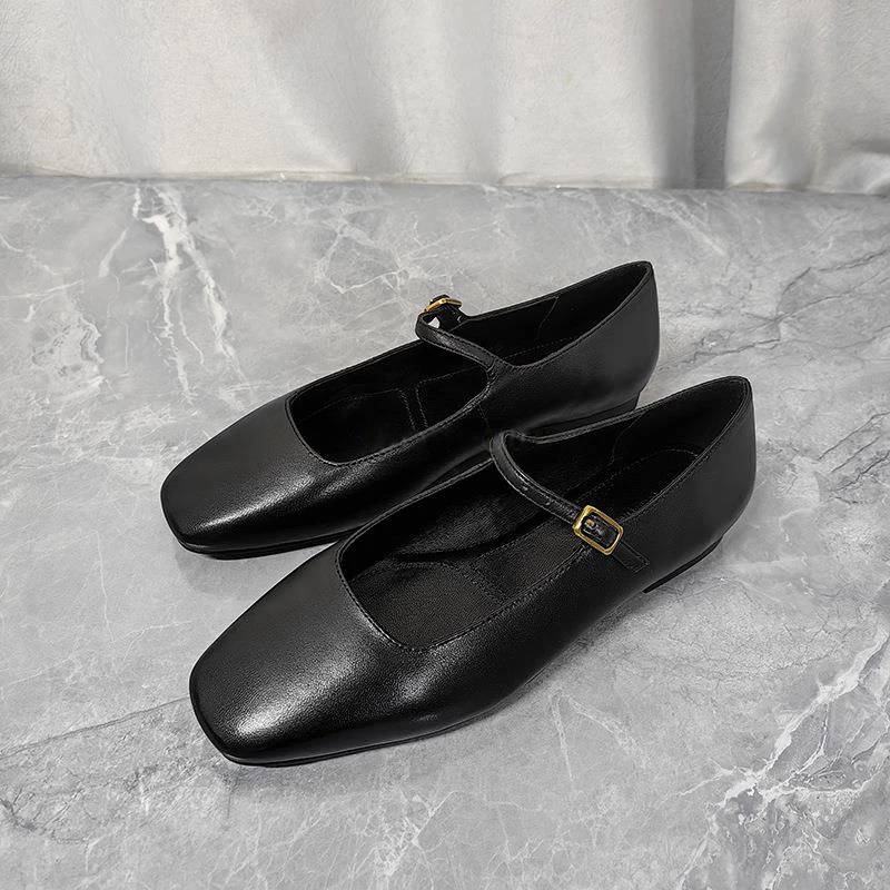 Garaouy 2024 новые женские весенние летние модные туфли с квадратным носком Мэри Джейн