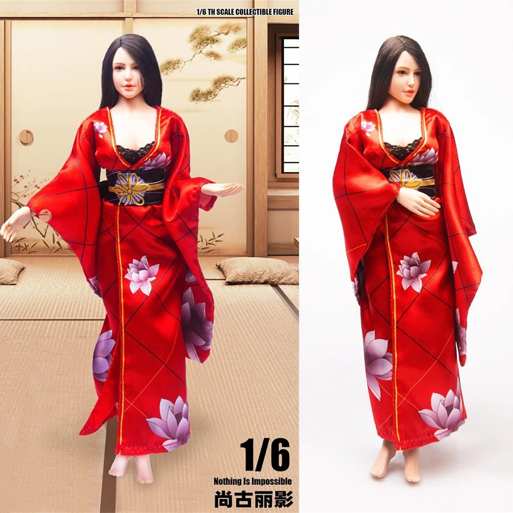 

TYM130 1/6 Female Printed Japanese Kimono Soldier Clothes Model Fit 12'' TBL JO Big Breast Action Figure Body