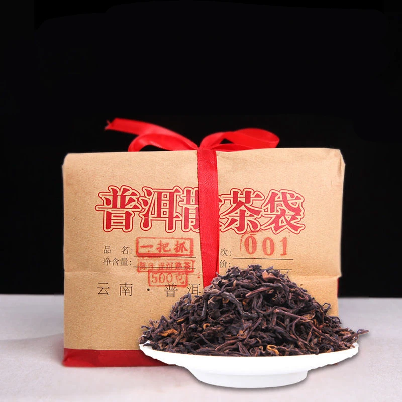 

500g Puer China Yunnan Tea Jishun Hao Chen Nian Oldest Pu'er Cooked Ripe Pu'er Tea Pu'er Green Food for Health Care Lose Weight