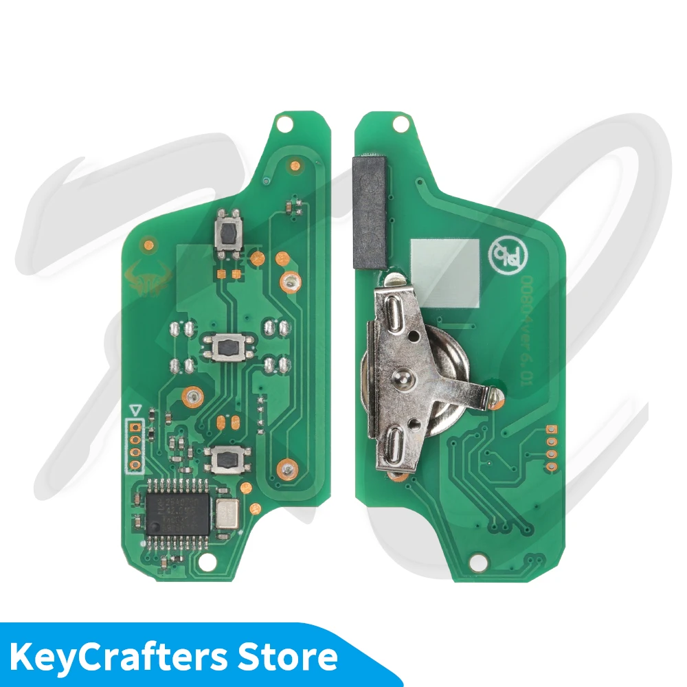 Фото Заготовка для дистанционного ключа KC (плата PCB) оптом CE0523/CE0536 ASK или FSK, 2 или 3 кнопки, для Peugeot 107, 307, 407, 308, 408, 607, Citroen C3, C4, C5 №2