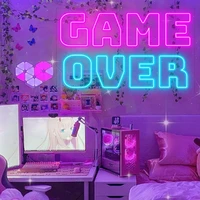 game over room decor neon sign led neon light wall sign bedroom decor hanging night lamp home party holiday decor xmas gift