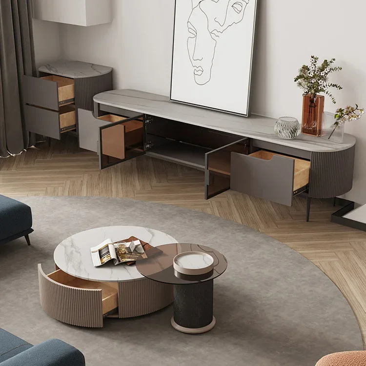 Итальянская мебель для гостиной ATUNUS скандинавский минималистичный мраморный