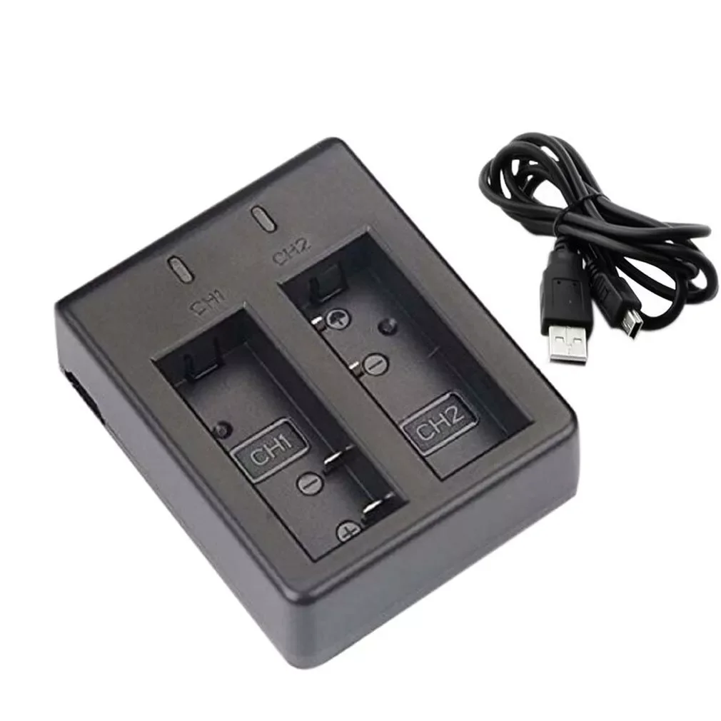 

USB Dual Charger+2Pcs 1050mAh Rechargable Li-ion Camera Battery For EKEN H9 H9R H3 H3R H8PRO H8R H8 pro Sports Action Camera