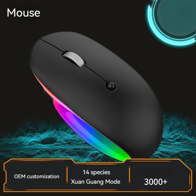 

DIQUB Wireless Mouse RGB2.4G Wireless Ergonomics 4-speed DPI Adjustable Esports Game Office Mouses Desktop Computer Peripheral