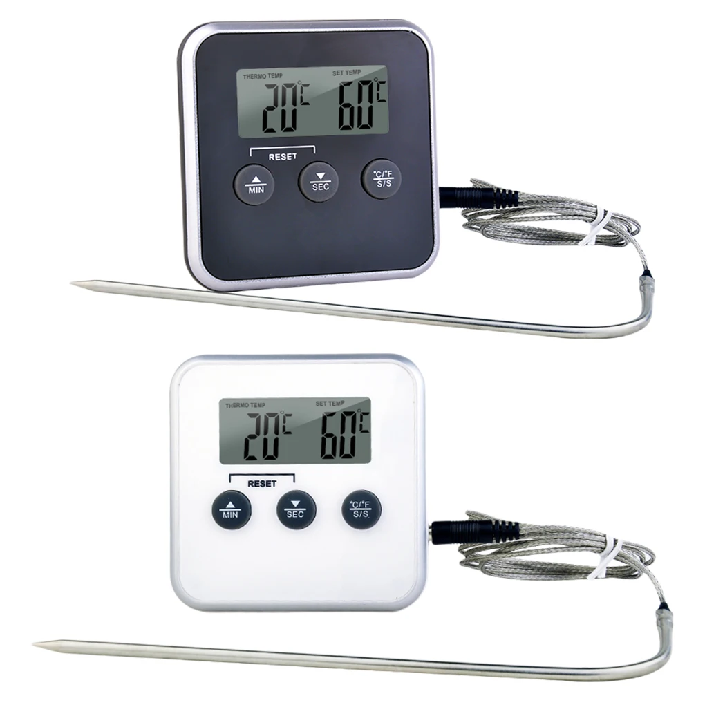 

Electronic Digital LCD Food Thermometer Probe BBQ Meat Water Oil Quick Read Oil Frying Coffee Tool Home Indoor Baking Gadgets