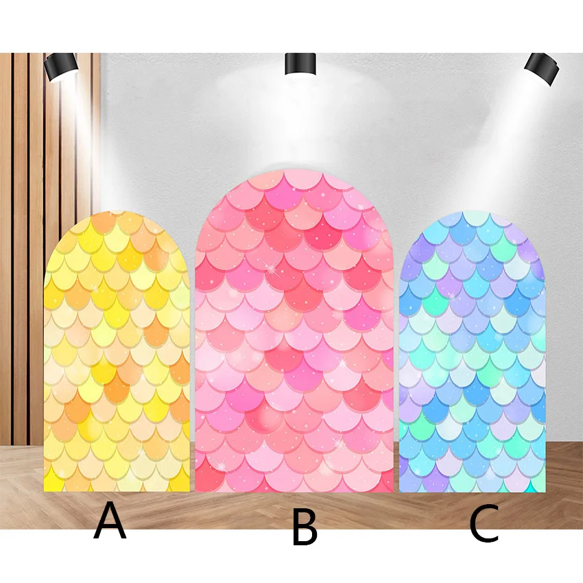 Mehofond пользовательские 2-сторонние русалки рыбные весы Принцесса День рождения Baby