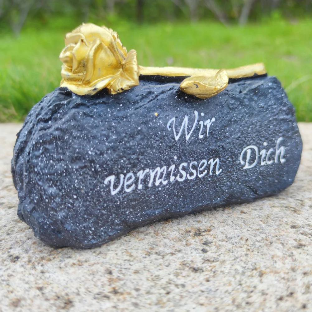 

Cemetery Sacrificial Props Deceased Mourning Tombstone Memorial Resin Craft Relatives Delicate Crafts