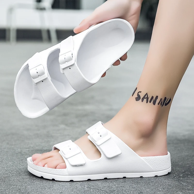 2022 New Fashion Comfortable Women's Sandals Slippers Soft EVA Anti-slip Home Floor Slides Summer Beach Shoes Men Flip-flops