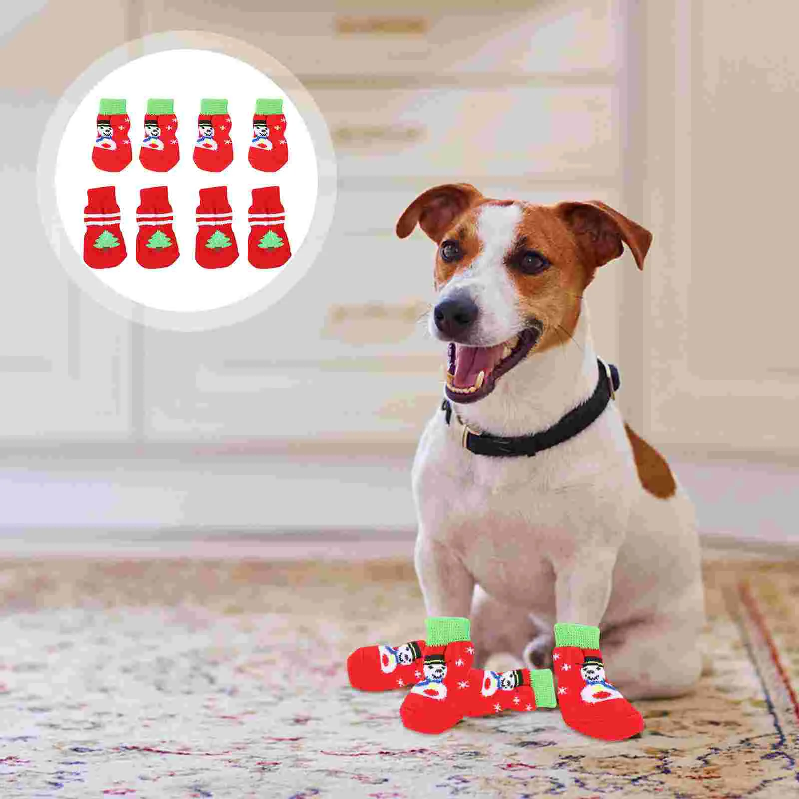 

Socks Dogpaw Christmas Pet Pets Protecter Pad Feet Dogs Small Control Hristmas Traction Protectoranti Cats Protectors