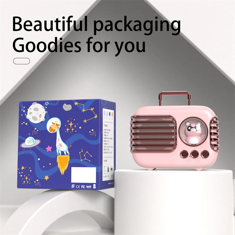 Мини мультяшный динамик с Bluetooth портативные беспроводные колонки сабвуфер