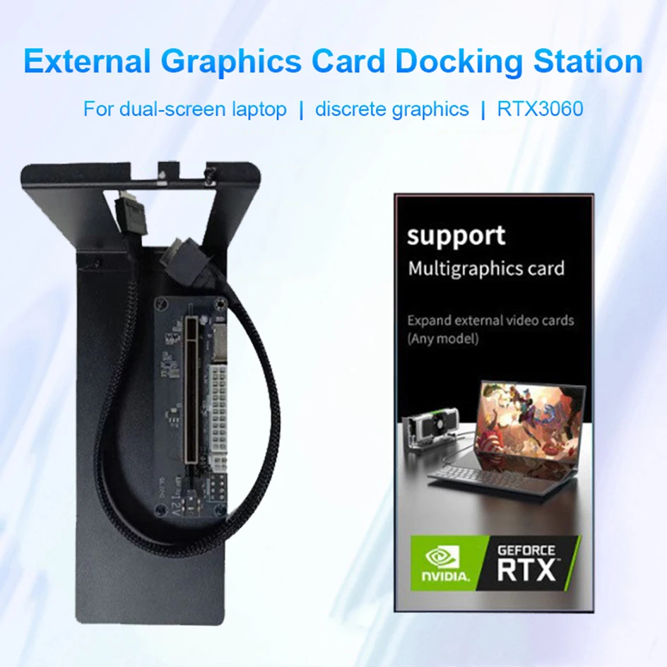 

Laptop External Graphics Card Docking Station RTX 3060 Gaming Discrete Graphics Card Expansion for Dual-screen Laptop