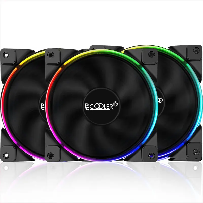 Кулер для ПК HaoYue 12 см 3 дюйма 1 ШИМ бесшумный кулер RGB с контроллером 5 В контакта -