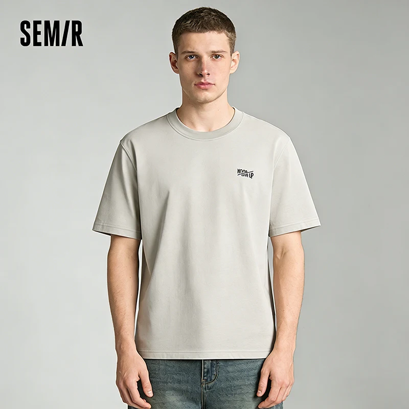 Фото Мужская футболка Semir 2026: Новинка лета, охлаждающая, с буквенным принтом, влагоотводящая, трикотажная, универсальная, повседневная, на каждый день №1