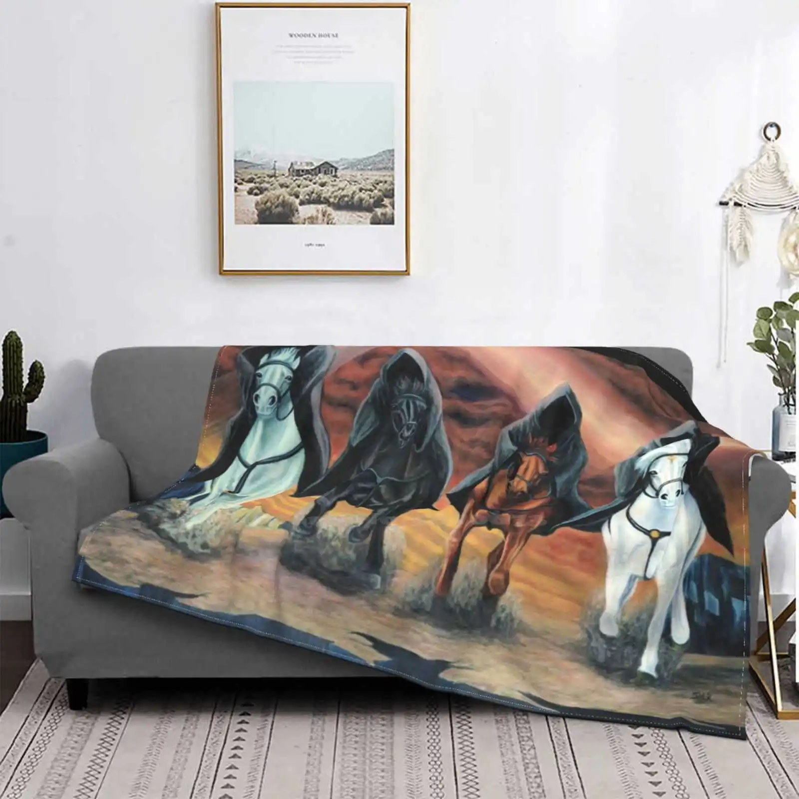 

Four Hor Of The Apocalypse Soft Warm Throw Blanket Four Hor Apocalypse