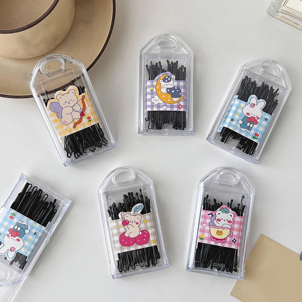 

30pcs/box Black Hairpins For Women Hair Clip Lady Bobby Pins Invisible Wave Curly Bride Disposable Hairgrip Barrette Hair Clips
